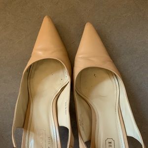 beige/tan coach heels